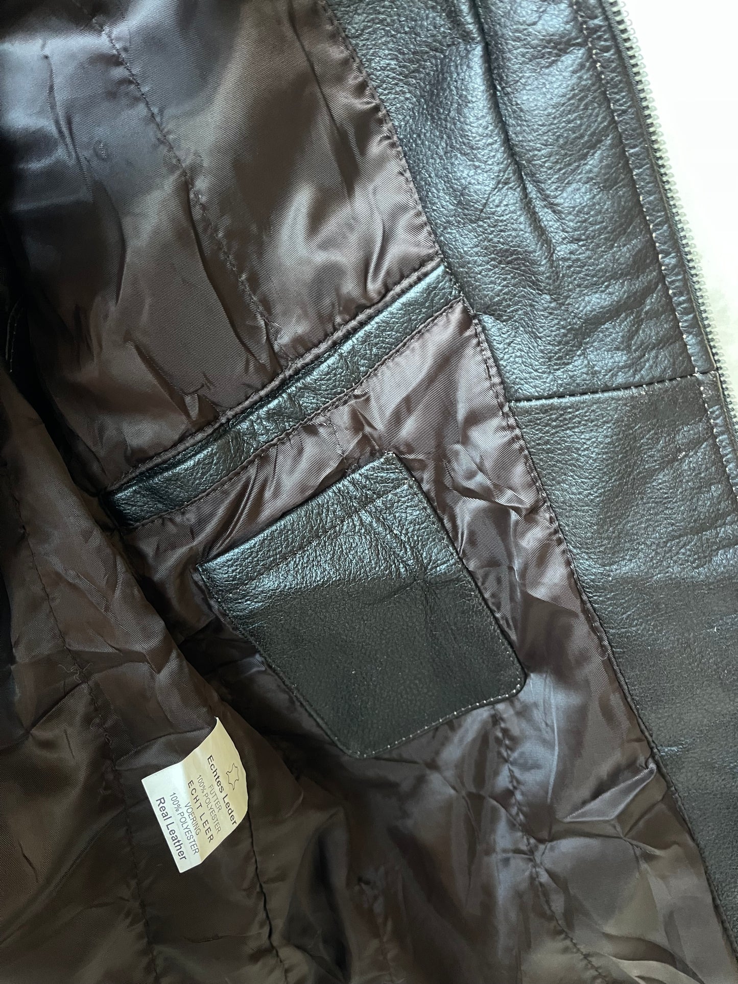 Brown leather jacket