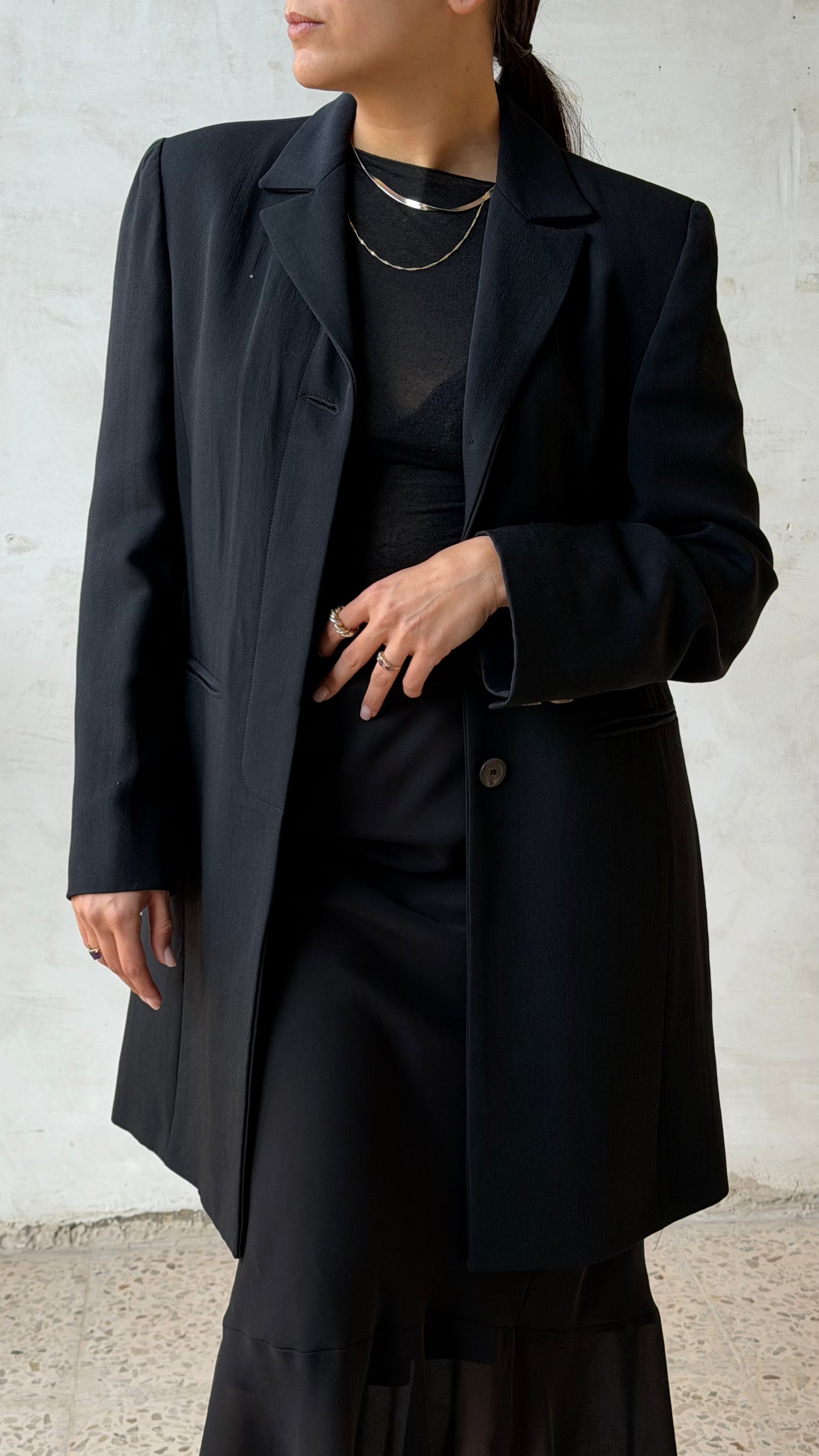 Long black blazer