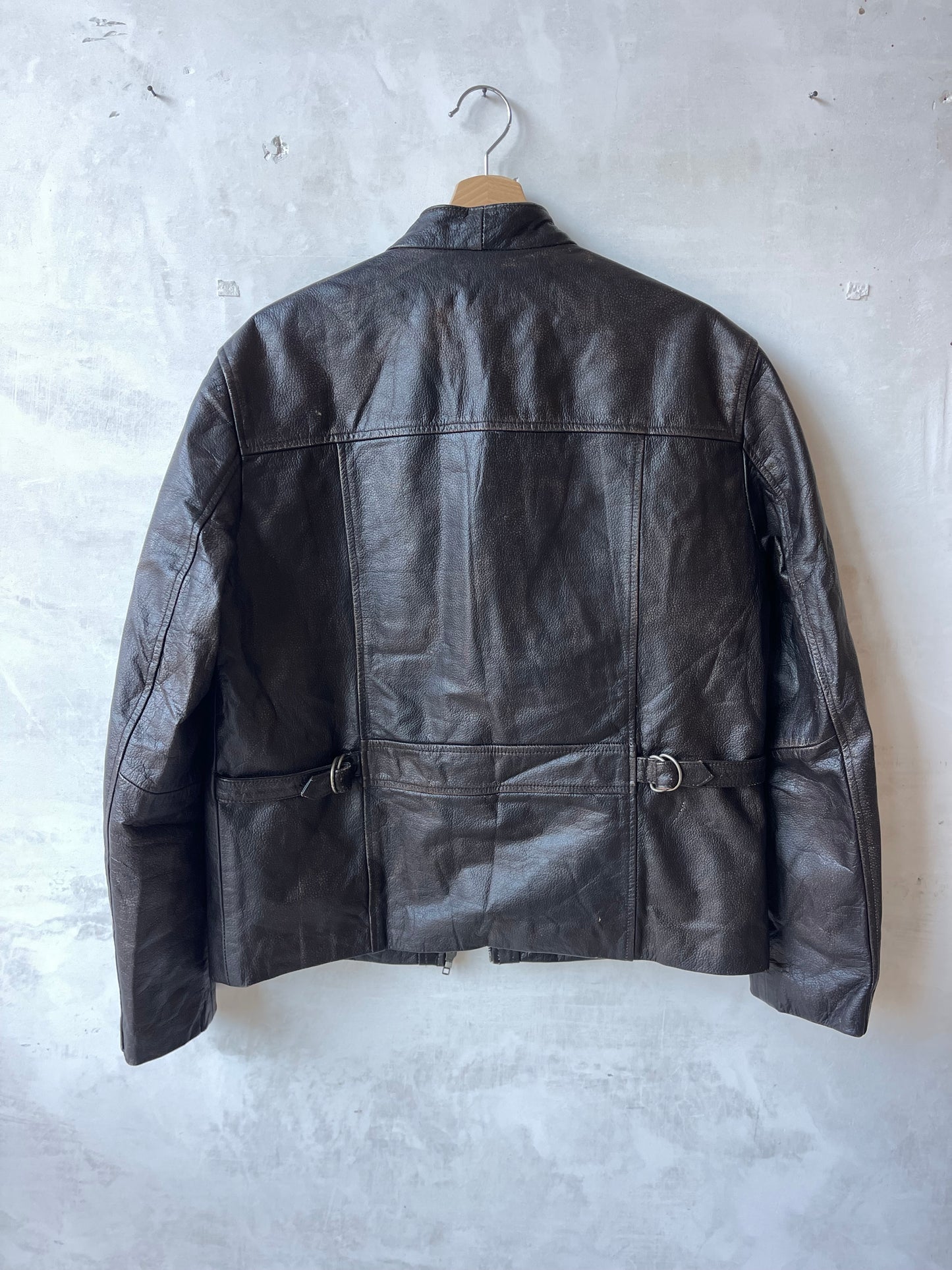 Brown leather jacket