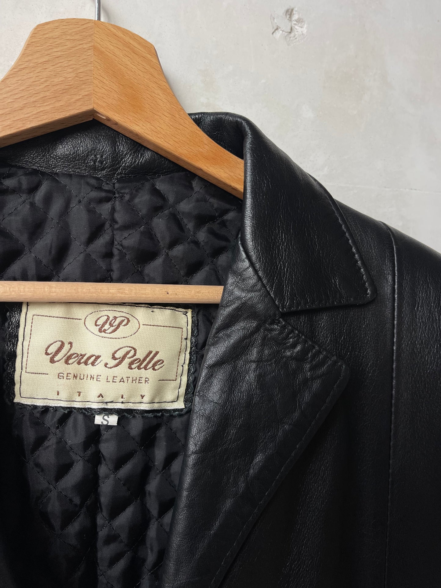 Leather trench coat