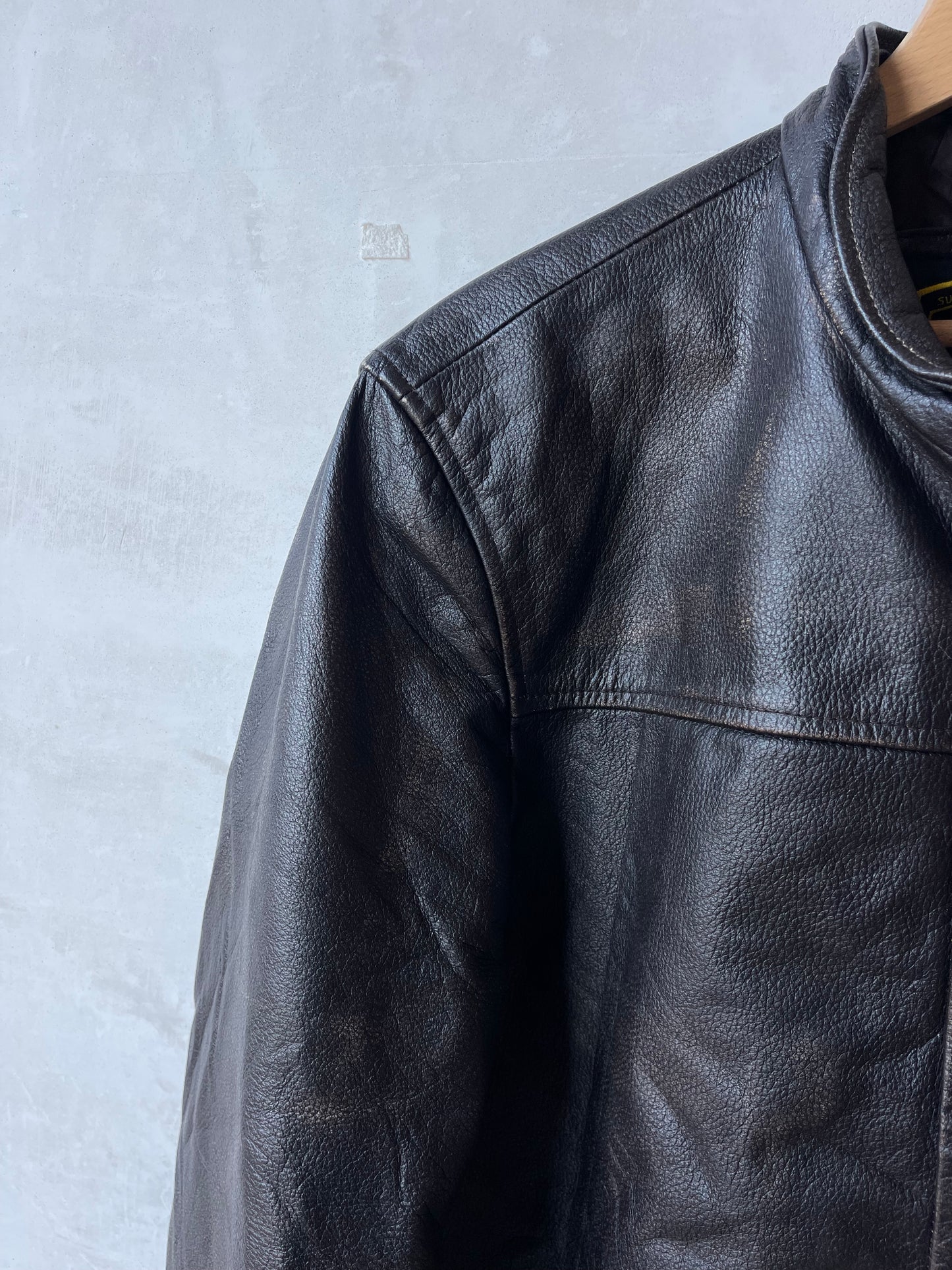 Brown leather jacket