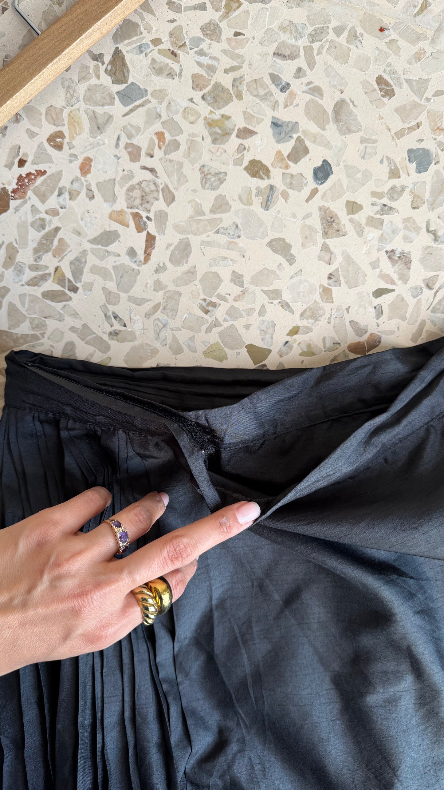 Plated skirt