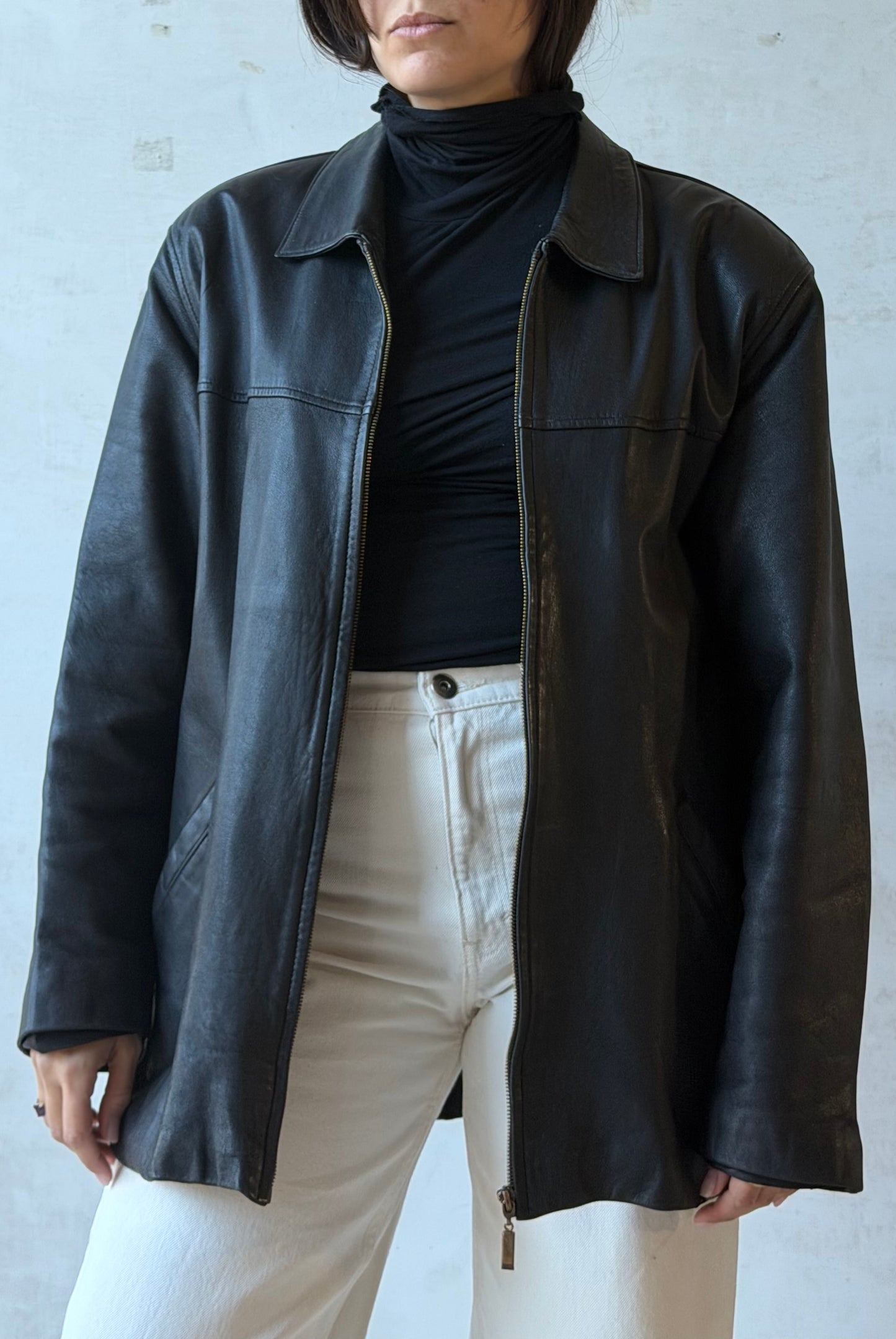 Leather jacket L