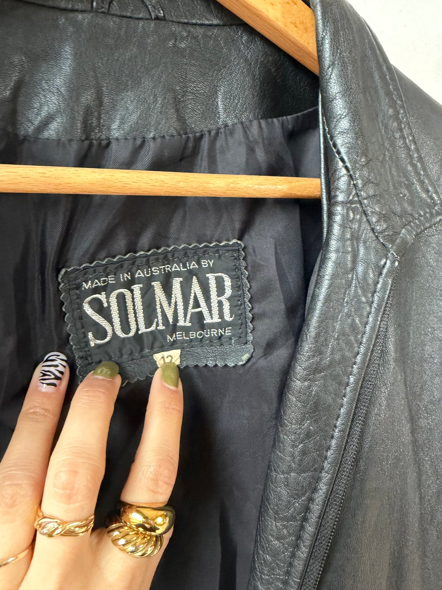 Leather bomber