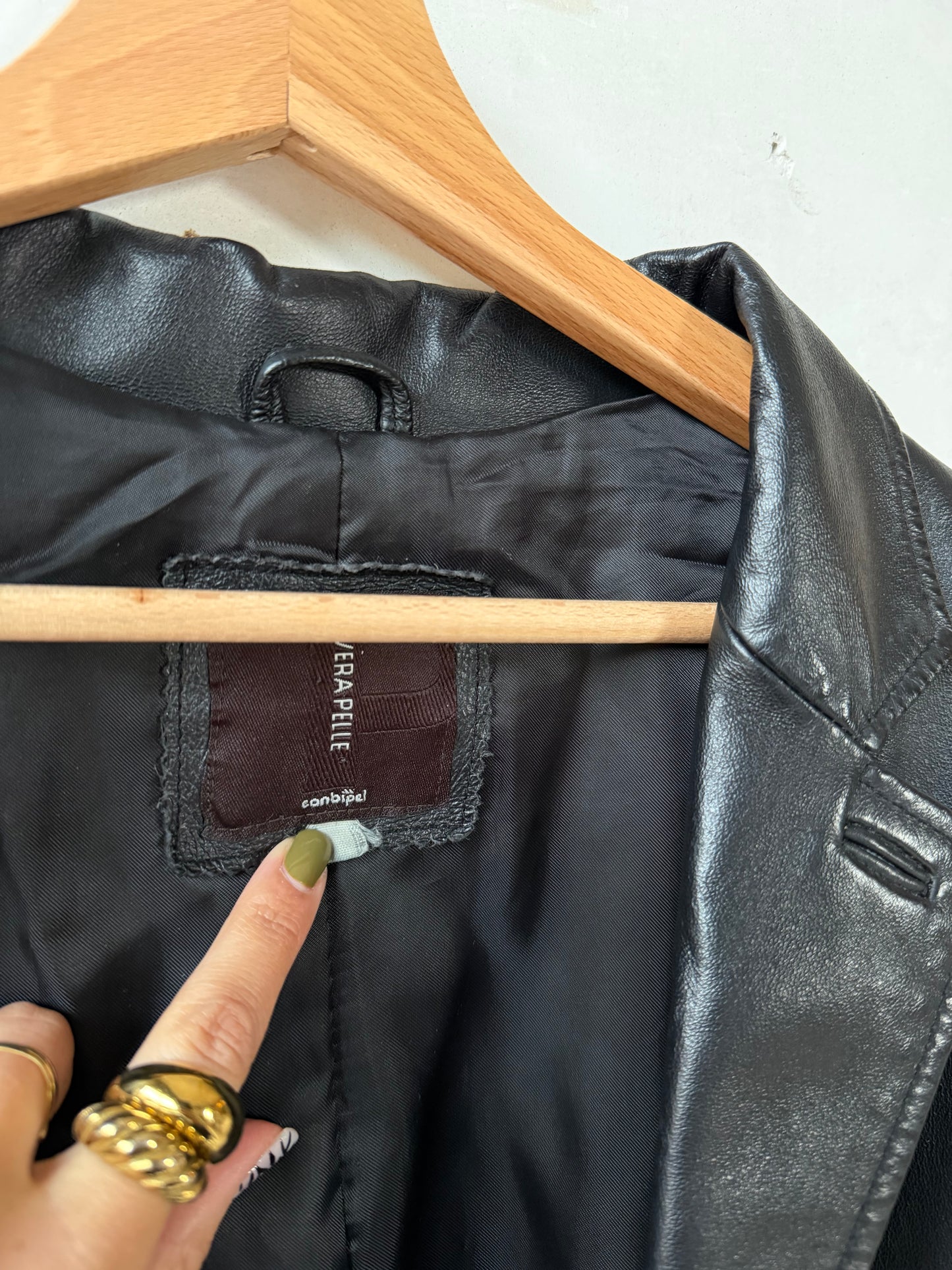 Leather trench