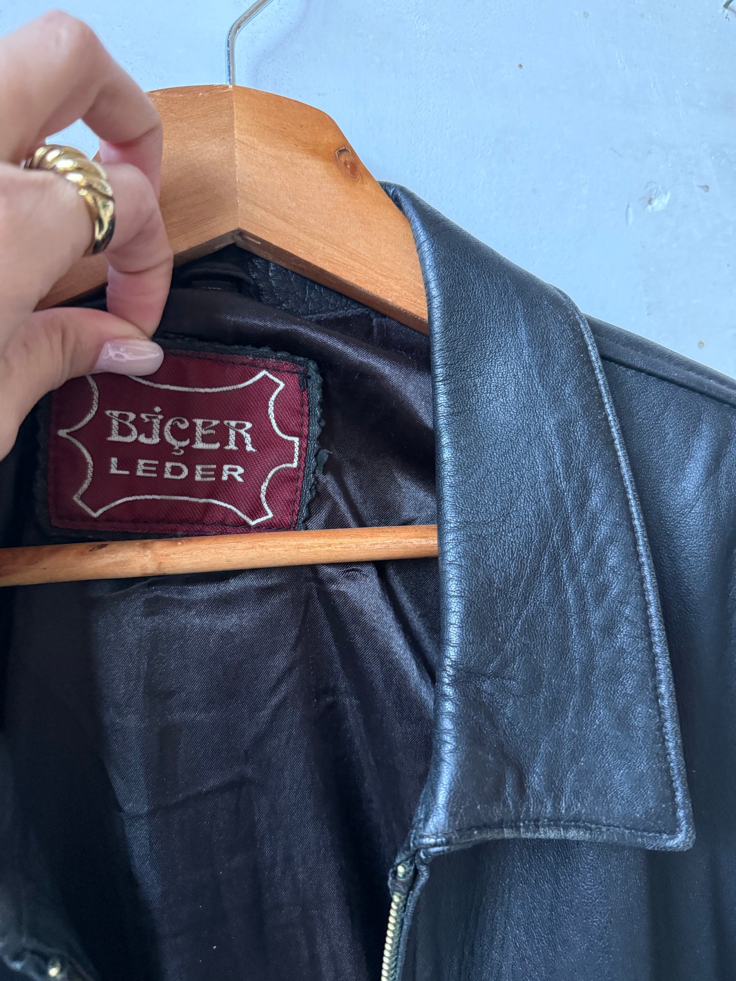 Leather jacket L