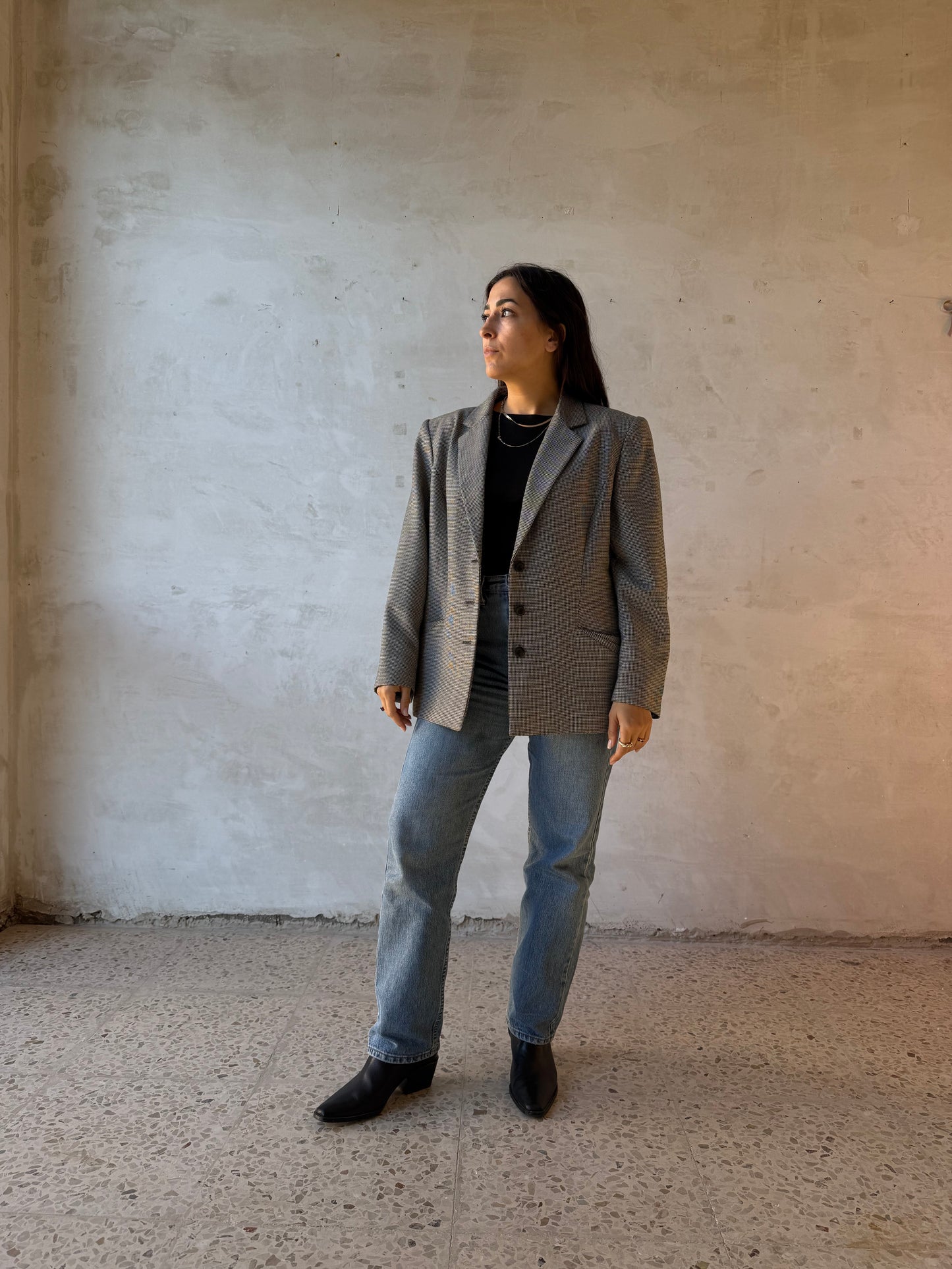 Pied de poule blazer