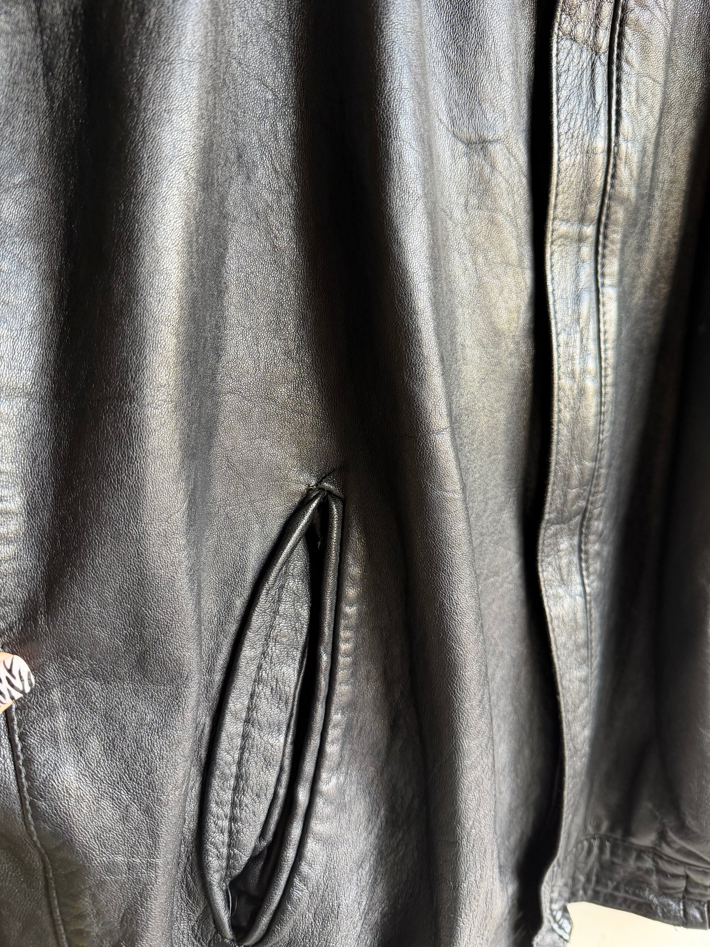 Leather bomber