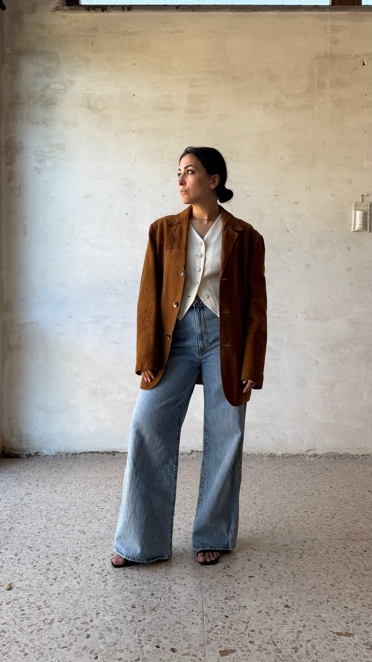 Suede blazer