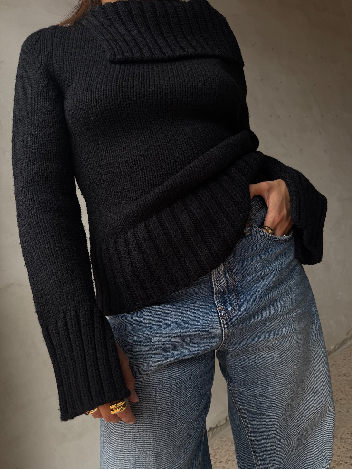 Black soft sweater