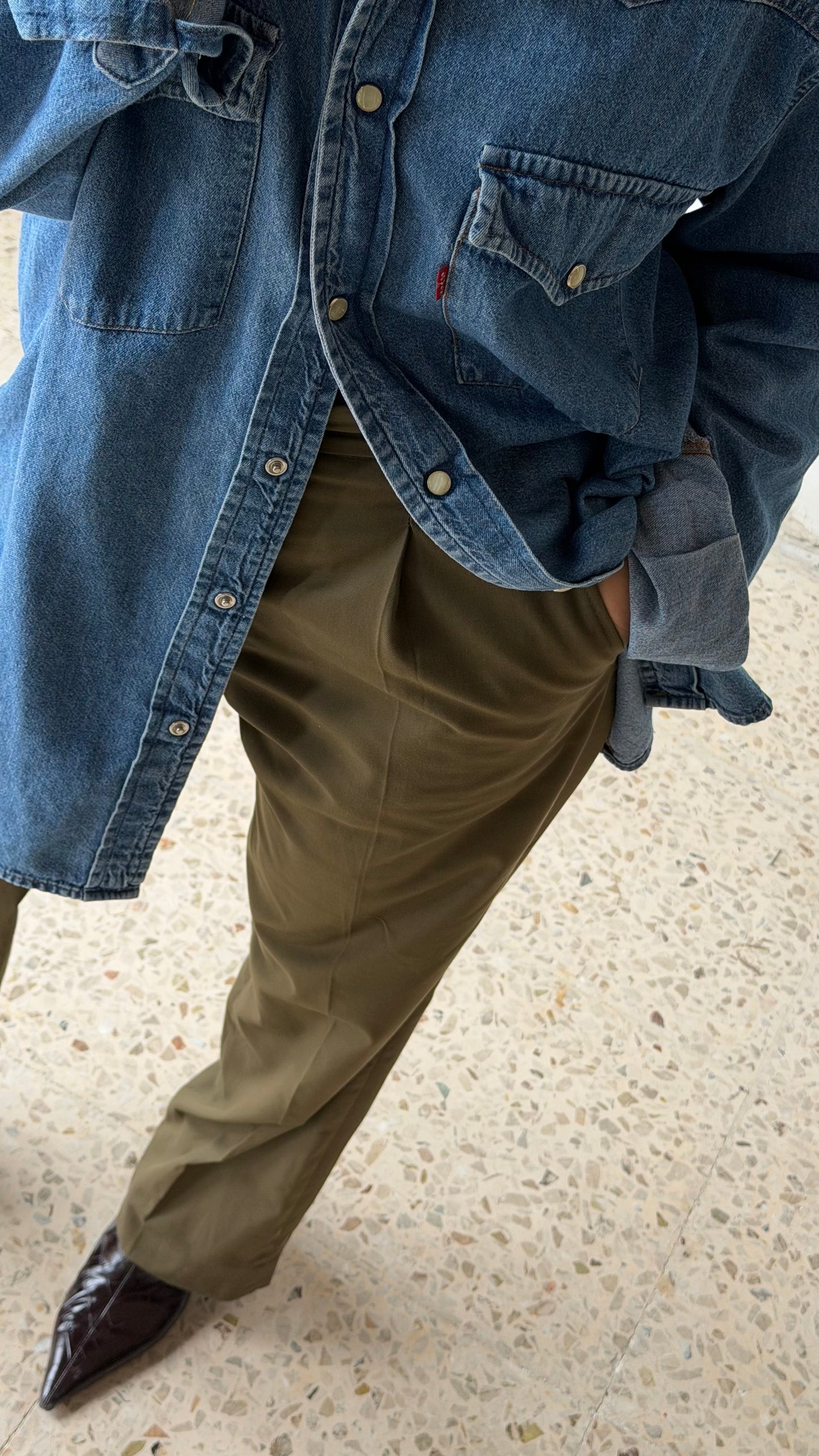 Green trousers