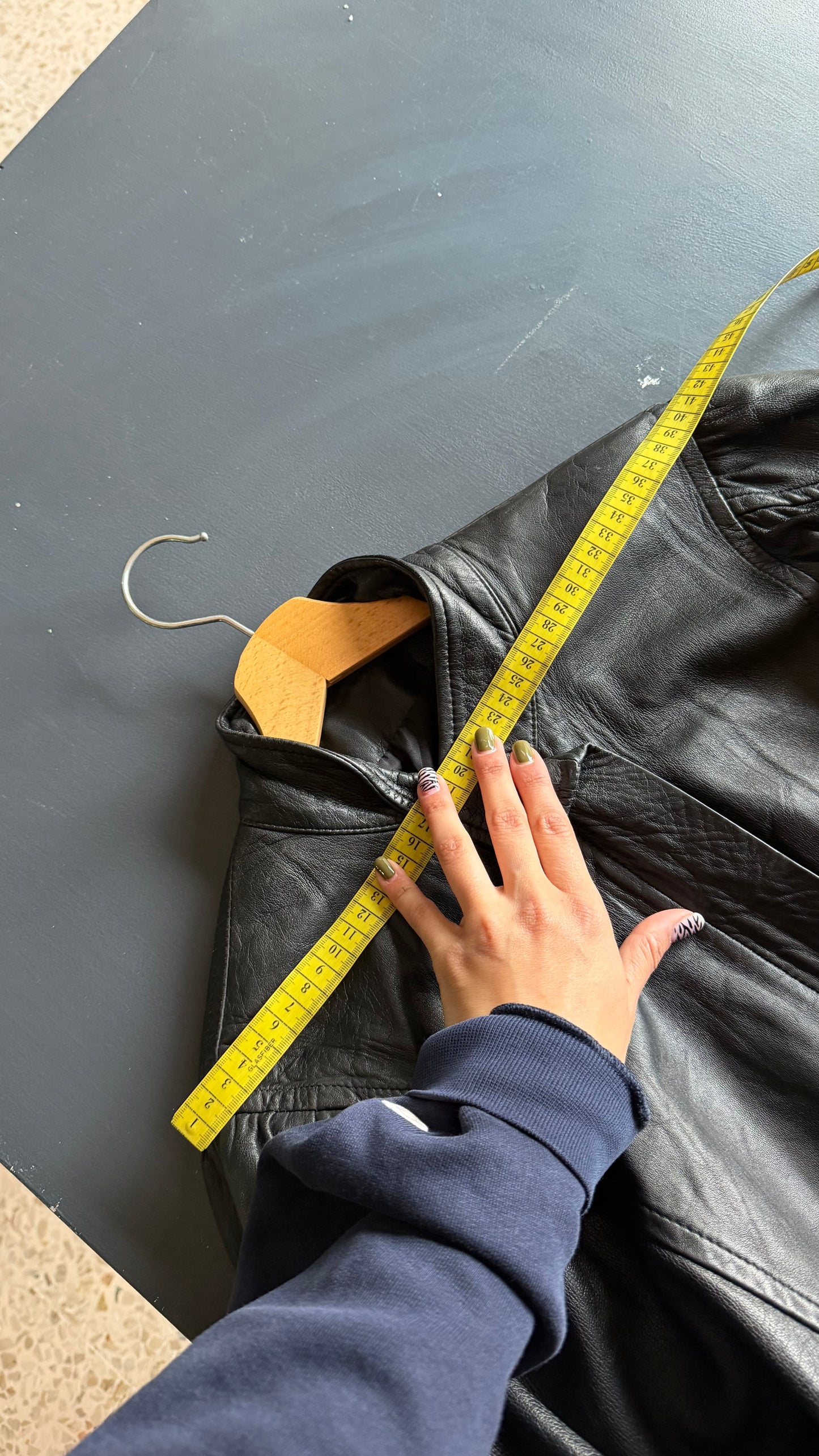 Leather bomber