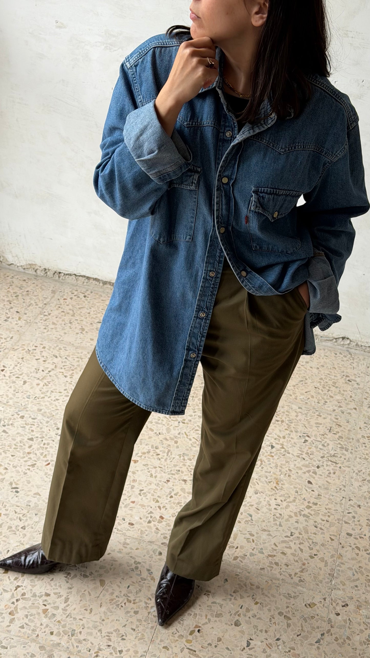 Green trousers