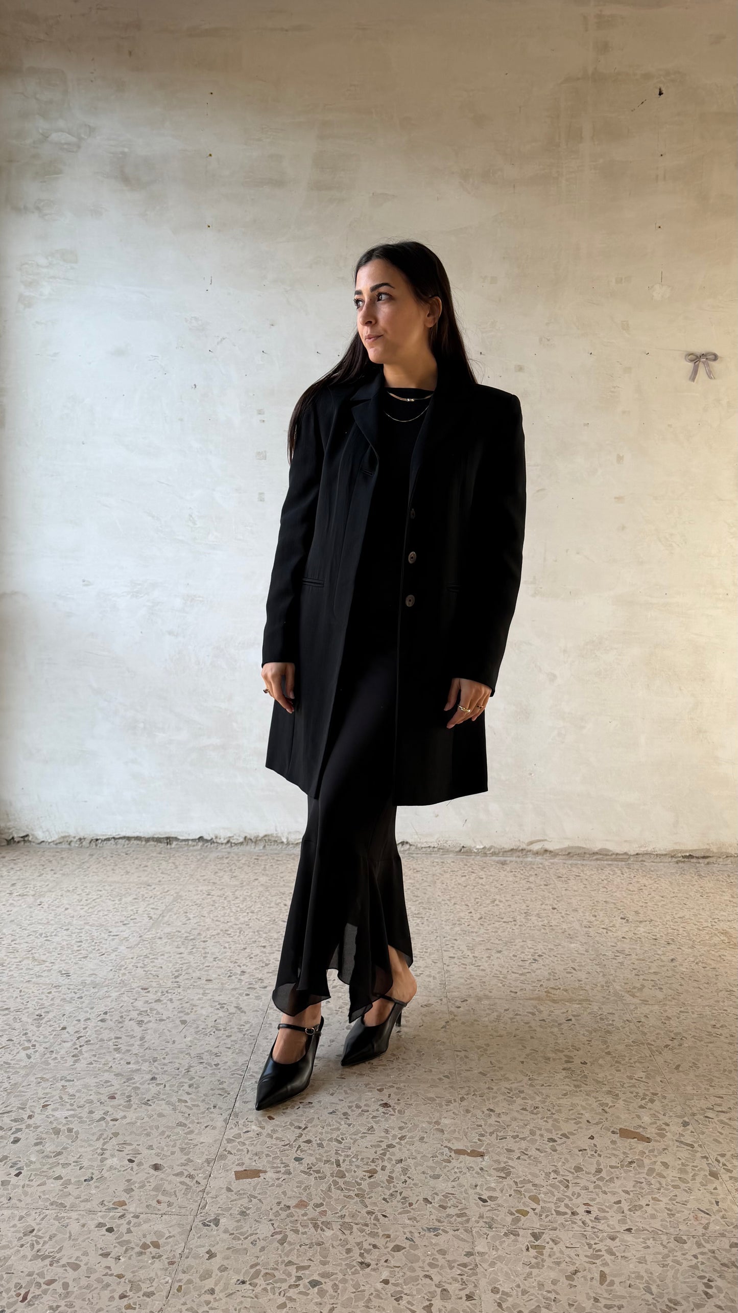 Long black blazer