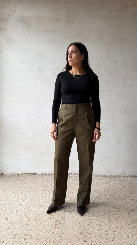 Green trousers